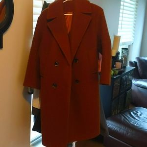 Topshop brown pea coat